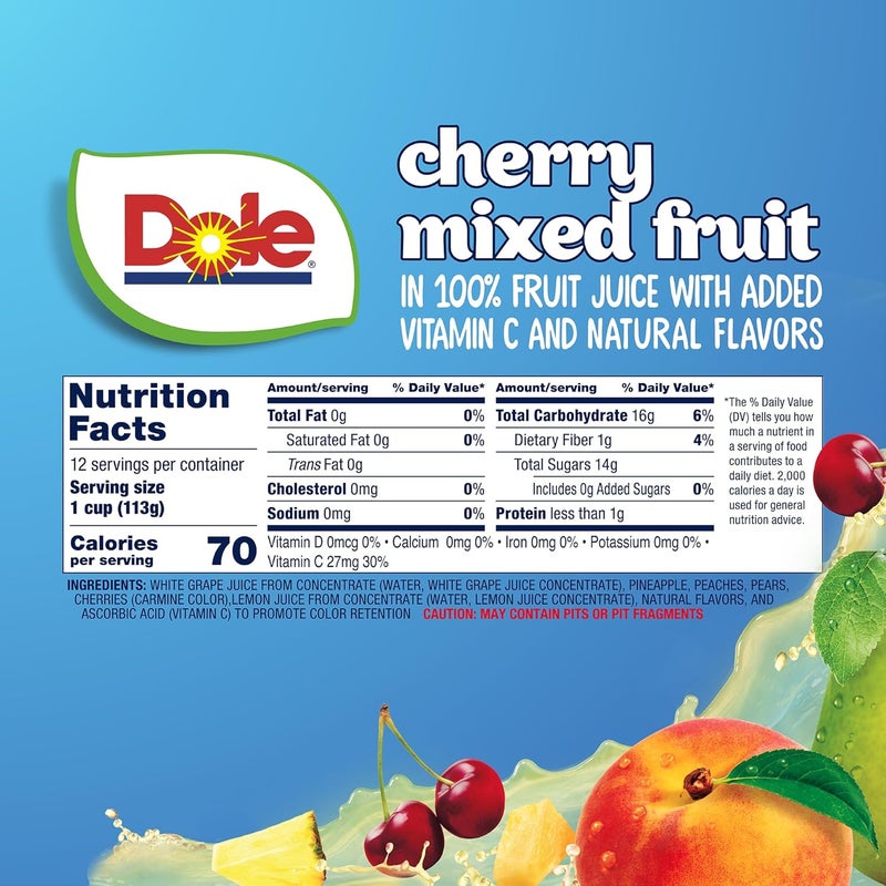 Dole Cherry Mixed Fruit in 100% Juice - Image 2